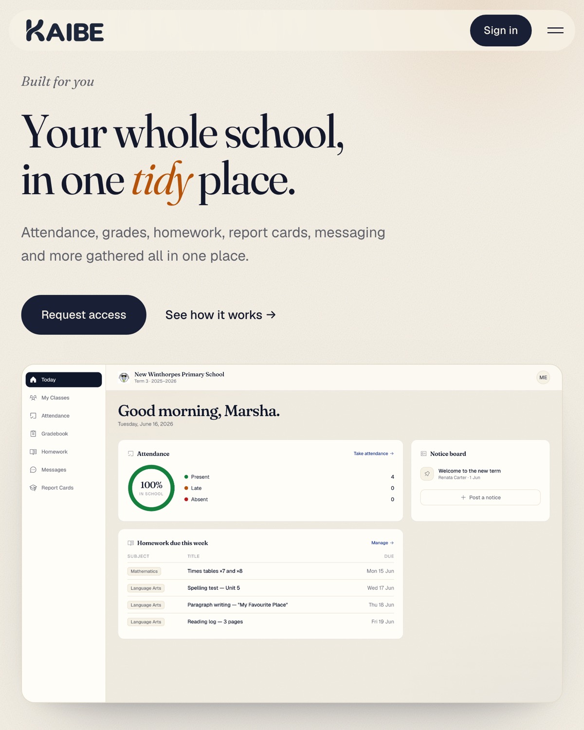 Kaibe website